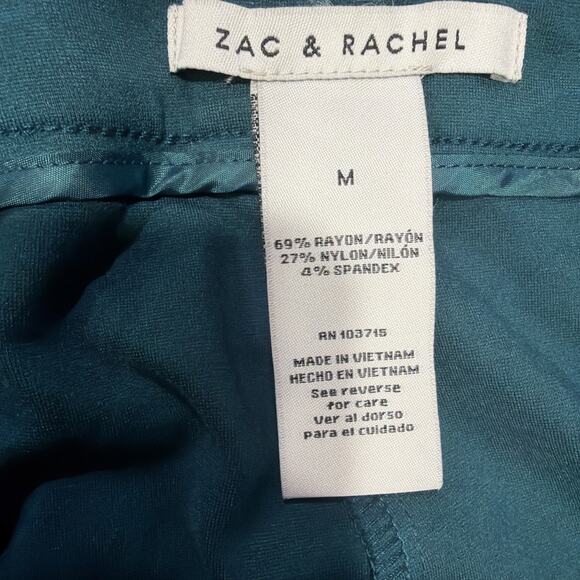 Zac & Rachel Figure Defining Pants M Teal NWT - Picture 4 of 10